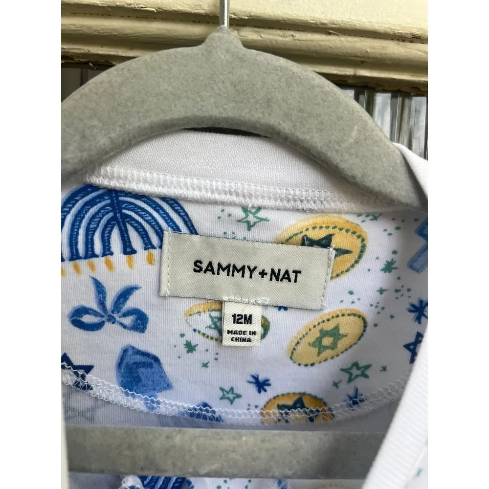 Sammy + Nat Hanukkah 1 Piece Zip Up Pajama Size‎ 12 months NWT
